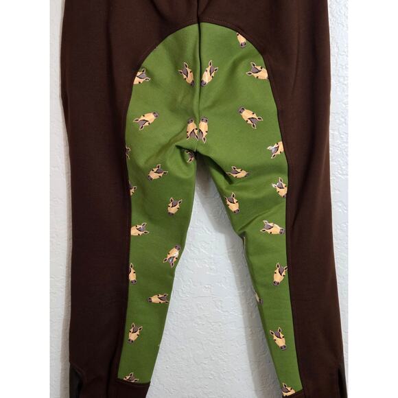 Buckwild Breeches Horse Riding Pants Women's Medium Brown Horse Print Equestrian - Picture 8 of 9